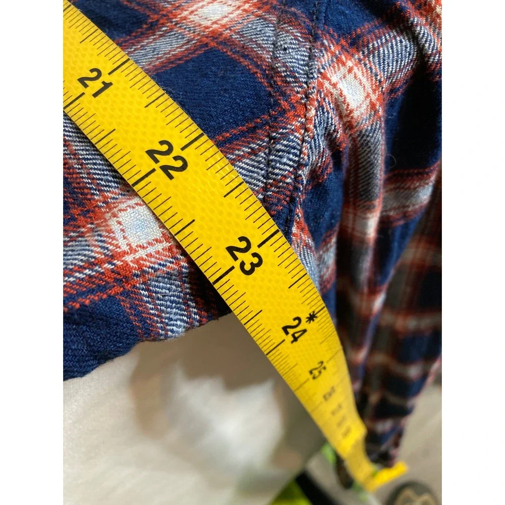 J. Crew Mens Classic Fit Button Up Plaid Flannel Shirt‎ Size XL Western Rustic